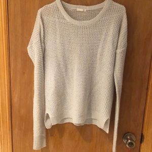 White knitted sweater